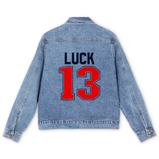 Luck 13 Jersey 13 My Lucky Number Lucky Thirteen Men's Denim Jackets