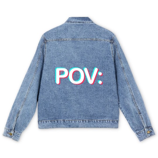 POV: You wear TikTok Meme Prints Men's Denim Jackets