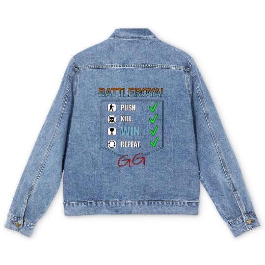 Battle Royal Gaming Design Men's Denim Jackets