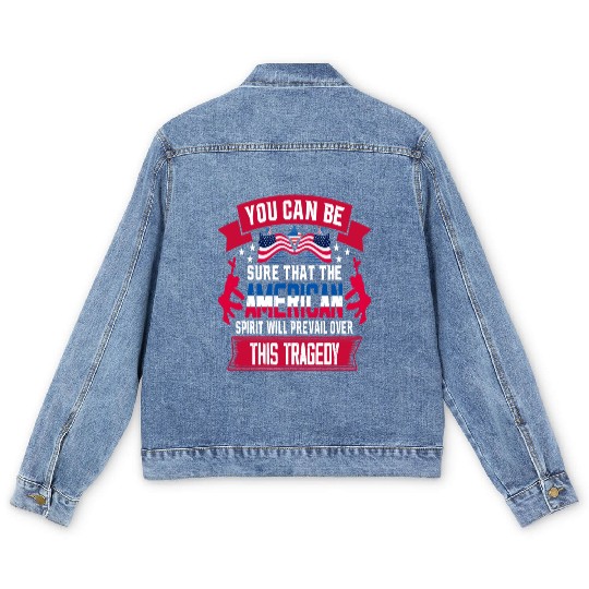 Patriot Day 9 11 American Spirit Men's Denim Jackets