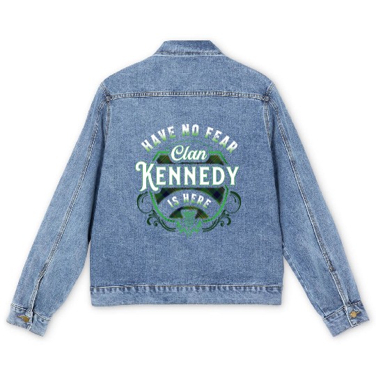 Funny Scottish Clan Kennedy Tartan Have No Fear Men's Denim Jackets