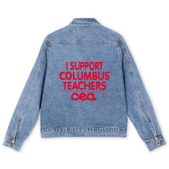 columbus ohio school teachers strike oh teacher Men's Denim Jackets