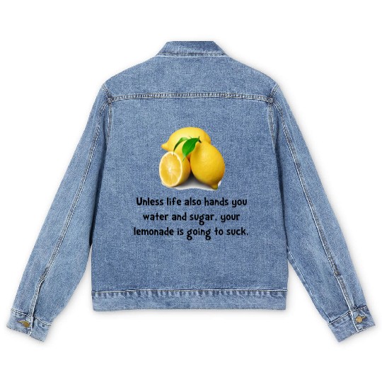 Lemonade Suck Men's Denim Jackets