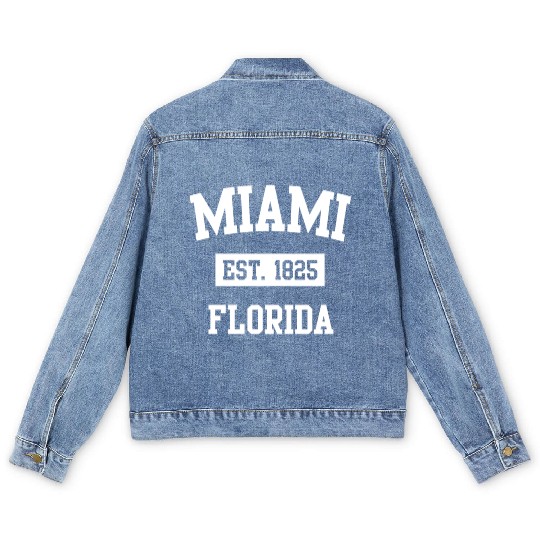 Miami Florida Established 1825 Men's Denim Jackets