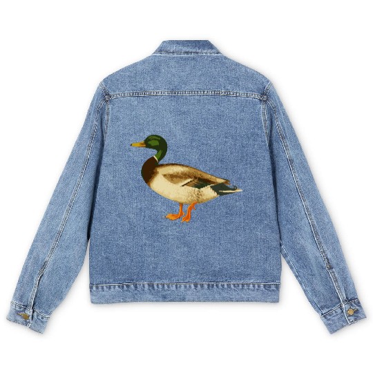 Mallard Duck Cute Duck Wild Duck Lover Men's Denim Jackets