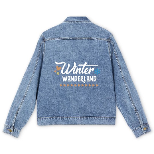 Winter Wonderland Men's Denim Jackets