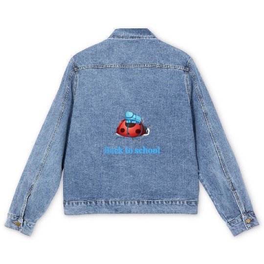 Ladybug back to school Men's Denim Jackets