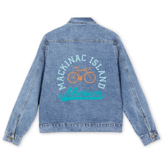 Mackinac Island Mi Souvenir Men's Denim Jackets