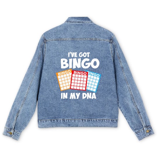 I've Got Bingo In My DNA Men's Denim Jackets