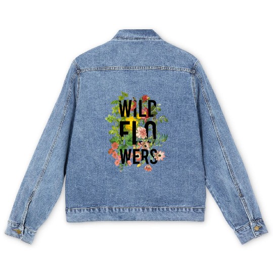 Wildflowers - plant gardening Men's Denim Jackets