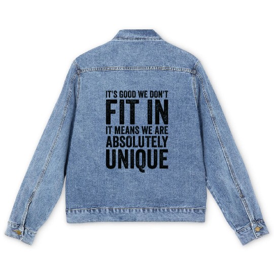 Positivity Misfits Poets Poetry Unique Uniqueness Men's Denim Jackets