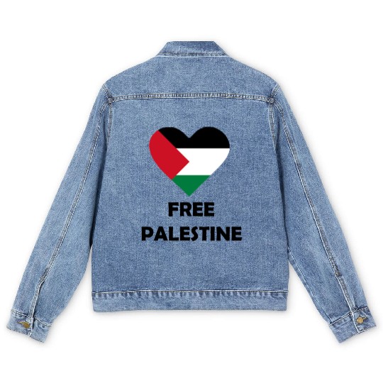 free palestine Men's Denim Jackets
