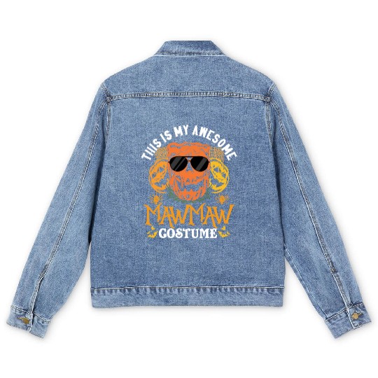 This Is My Awesome Mawmaw Costume Grandma Men's Denim Jackets