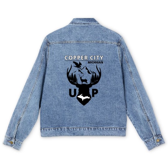 Copper City Michigan Upper Peninsula Men's Denim Jackets