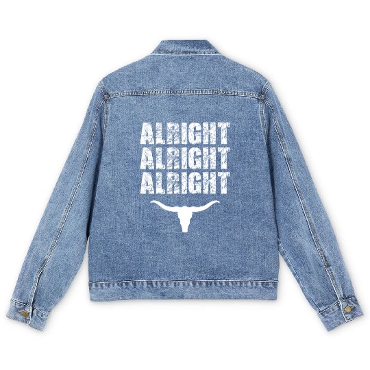 Alright, Alright, Alright Texas Bull Texas Men's Denim Jackets