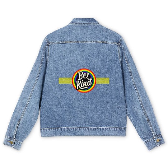 Be Kind - Rainbow Retro Vintage LGBT Men's Denim Jackets