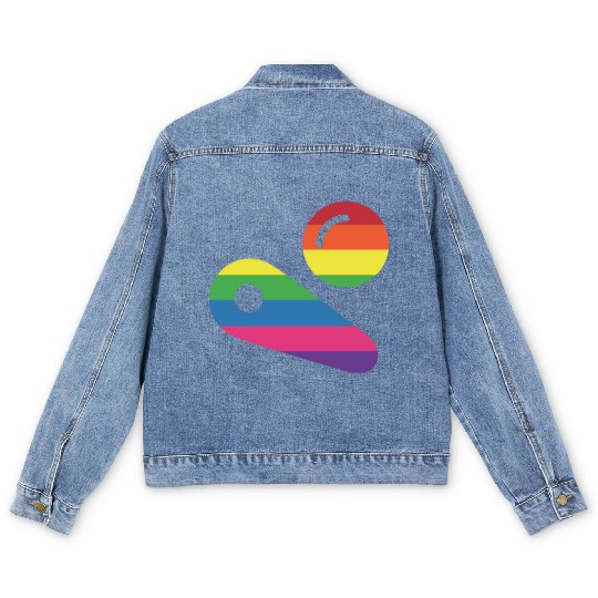 Pinball LGBT Player Men's Denim Jackets