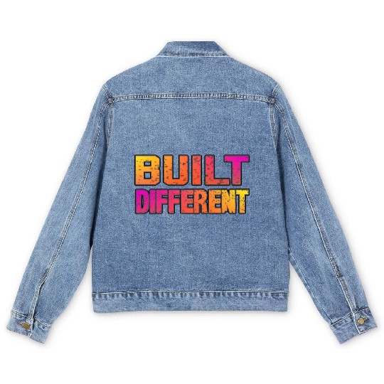 Built Different On Another Level Funny Gaming Men's Denim Jackets