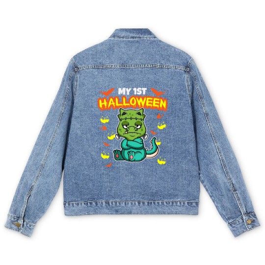 My First Halloween Scary Hallow's Eve Birthday Men's Denim Jackets