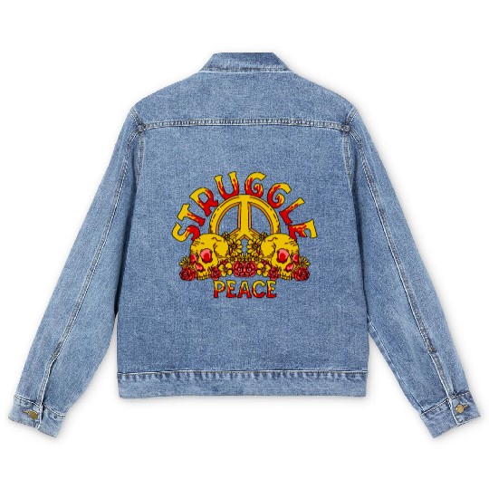 struggle peach Men's Denim Jackets