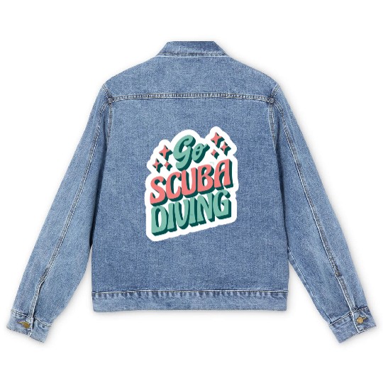 go scuba diving Men's Denim Jackets
