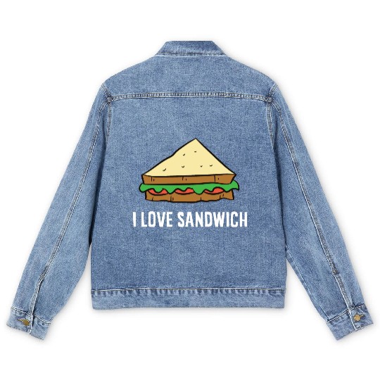 Sandwich - I love sandwiches Men's Denim Jackets