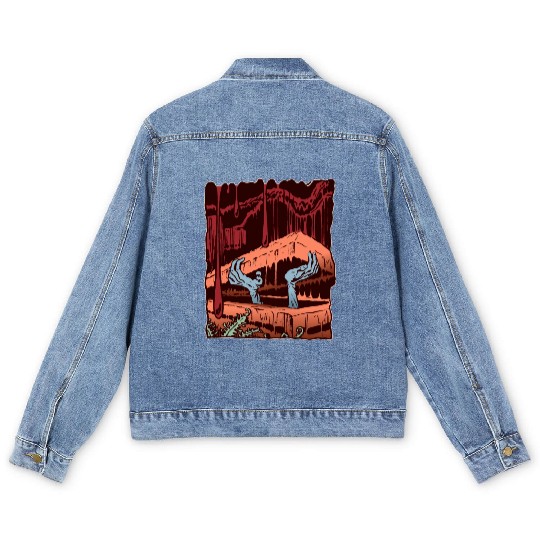 Zombie Coffin Men's Denim Jackets