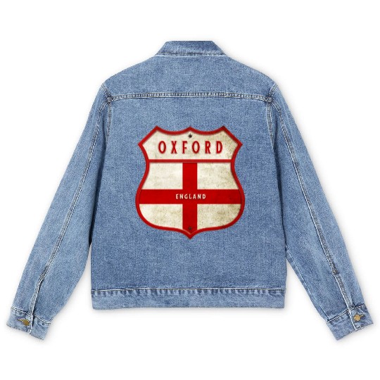 Oxford England coat of arms Men's Denim Jackets