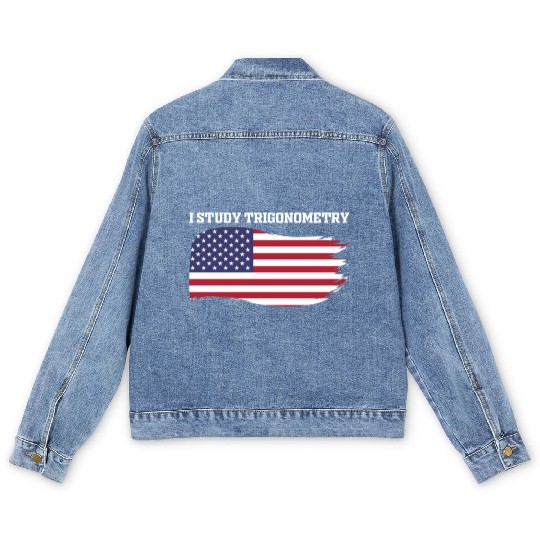 I Study Triggernometry 2nd Aamendment US American Men's Denim Jackets
