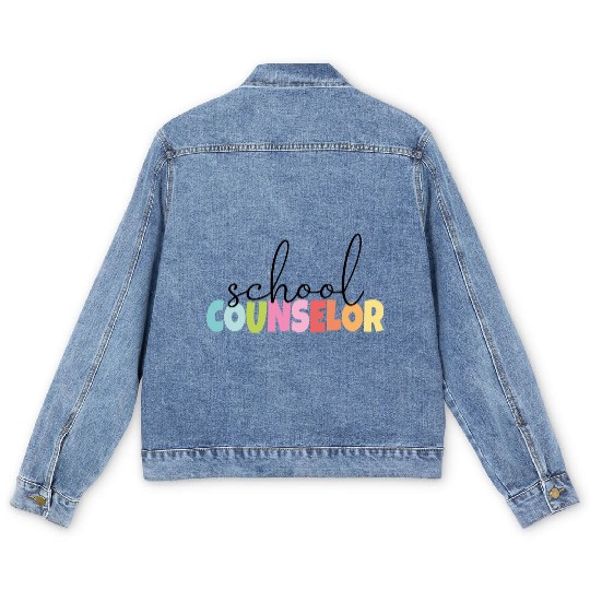 School Counselor Classic Gift Men's Denim Jackets
