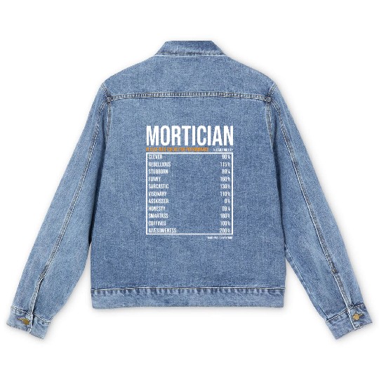 Mortician Daily Value funny Mortician Men's Denim Jackets