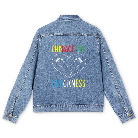 Embrace The Blackness Black History Month Melanin Men's Denim Jackets