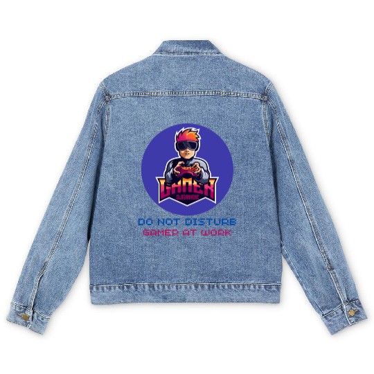 Do Not Disturb Gamer At Work-Gaming Lover Men's Denim Jackets