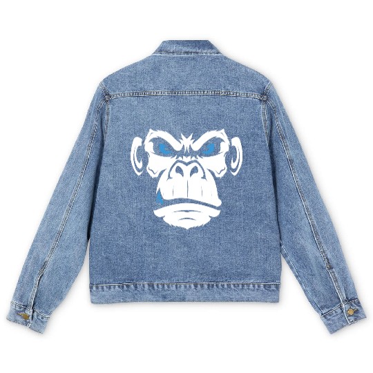 Monkey Head Angry Monkey Face Men's Denim Jackets