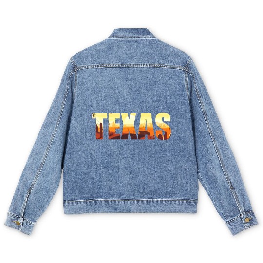 Texas city USA gift Houston America Men's Denim Jackets
