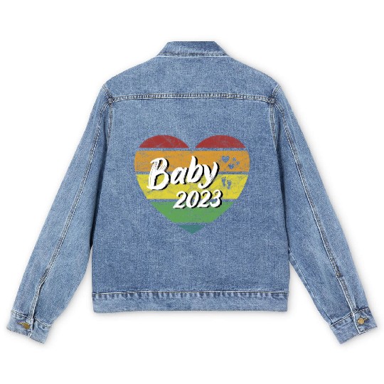Baby 2023 newborn pregnancy retro Men's Denim Jackets