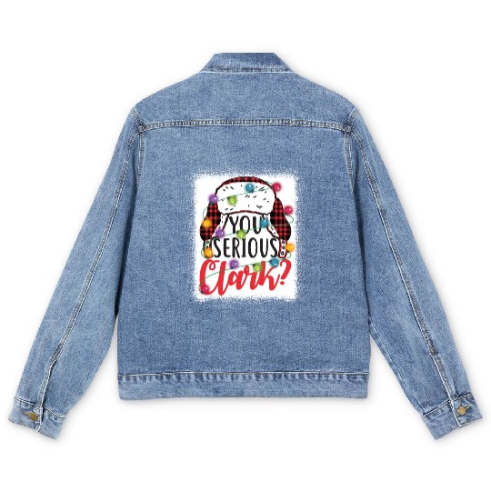 You Serious Clark Christmas Vacation Men's Denim Jackets