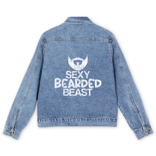 Sexy Bearded Beast 4 Men's Denim Jackets