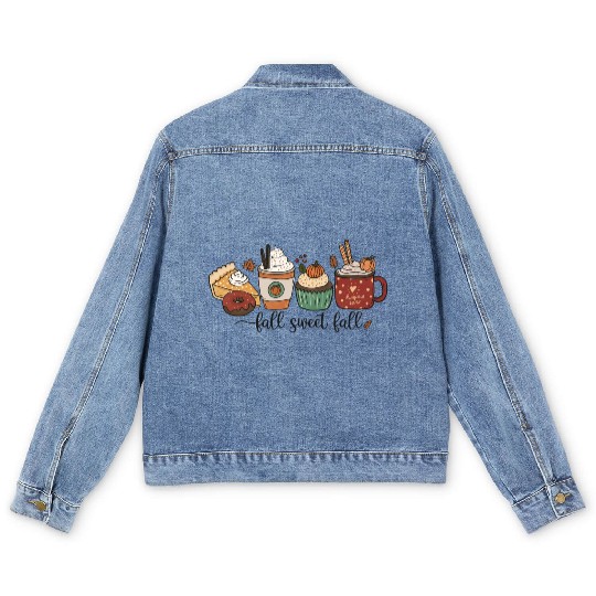 Fall Sweet Fall Autumn Fall Gifts Men's Denim Jackets
