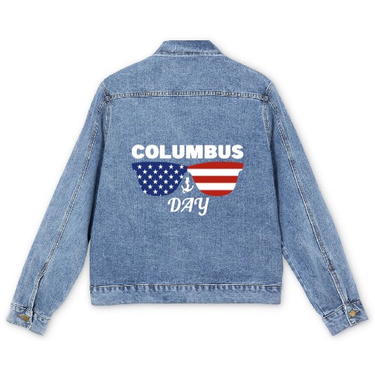 Columbus Day Glasses America Men's Denim Jackets