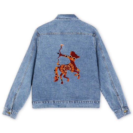 Sagittarius Zodiac Men's Denim Jackets