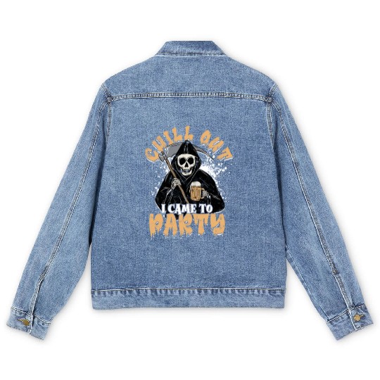 Chill out I came to party - supernatural Men's Denim Jackets