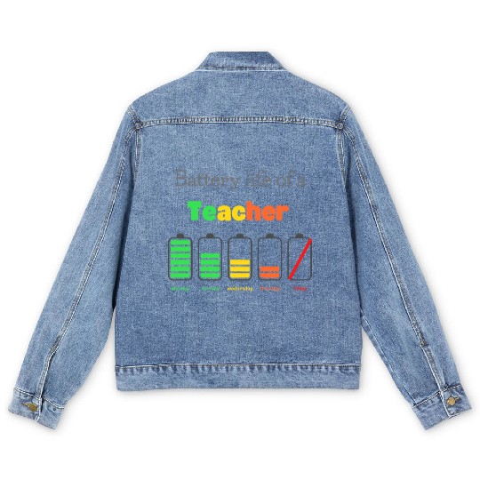 Battery life of a teacher Men's Denim Jackets