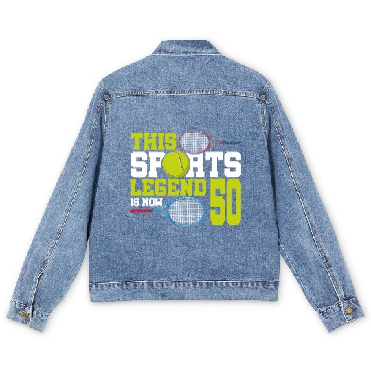 This Sports Legend Is Now 50, Tennis 50th Birthday Men's Denim Jackets