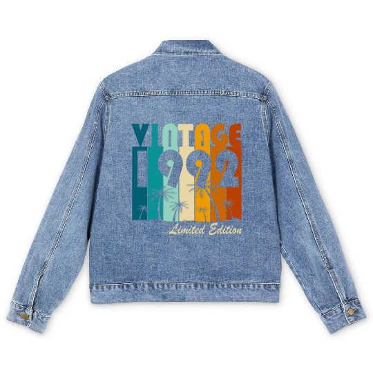 Vintage 1992 Vintage Retro Birthday Gift Men's Denim Jackets