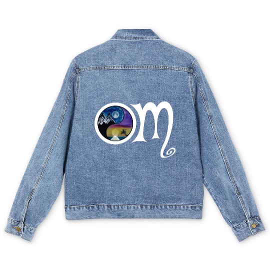 OM Ying Yang Men's Denim Jackets