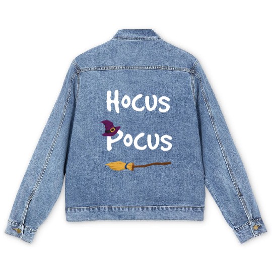 Hocus Pocus Halloween Witch Men's Denim Jackets