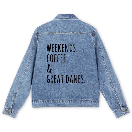Weekends Coffee And Great Dane Men's Denim Jackets