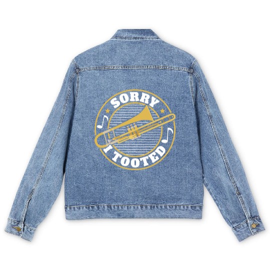 Trombone Outfit For Trumpet Player Music Band Men's Denim Jackets