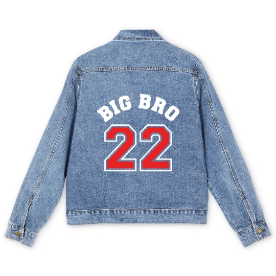 Big Bro 2022 Big Brother Baby Pregnancy Birth Boy Men's Denim Jackets